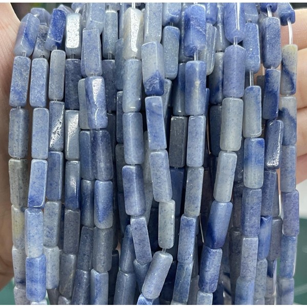 No_2421_Natural Blue Aventurine Rectangle Beads_4*13mm_(Sold Per Strand)