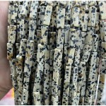 No_2430_Natural Dalmation Jasper Rectangle Beads_4*13mm_(Sold Per Strand)