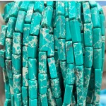 No_2440_Synthetic Green Imperial Jasper Rectangle_4*13mm_(Sold Per Strand)