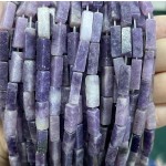 No_2449_Natural  Purple Lepidolite Rectangle_4*13mm_(Sold Per Strand)