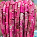 No_2460_Synthetic Rose Red Imperial Jasper Rectangle_4*13mm_(Sold Per Strand)