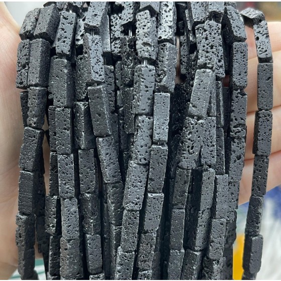 No_2465_Natural Volcanic Stone Rectangle_4*13mm_(Sold Per Strand)