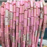 No_2468_Synthetic Pink Imperial Jasper Rectangle_4*13mm_(Sold Per Strand)