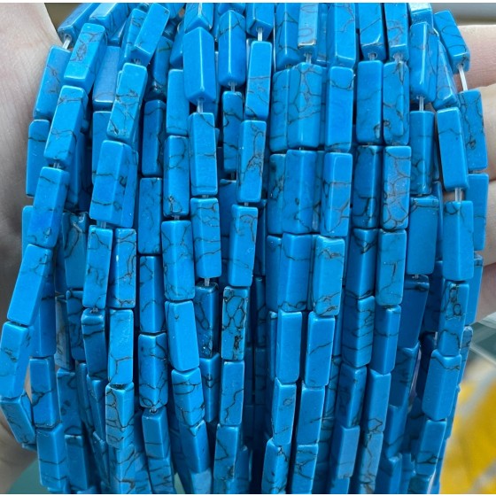 No_2471_Synthetic Blue Turquoise Rectangle_4*13mm_(Sold Per Strand)