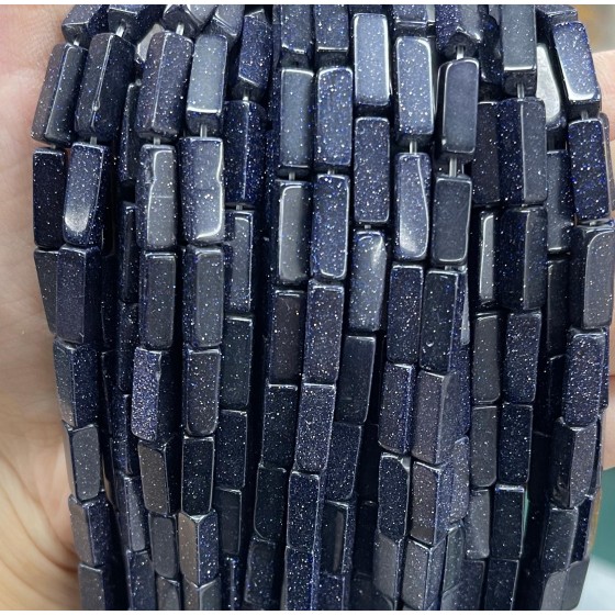 No_2475_Synthetic Blue Sandstone Rectangle Beads_4*13mm_(Sold Per Strand)