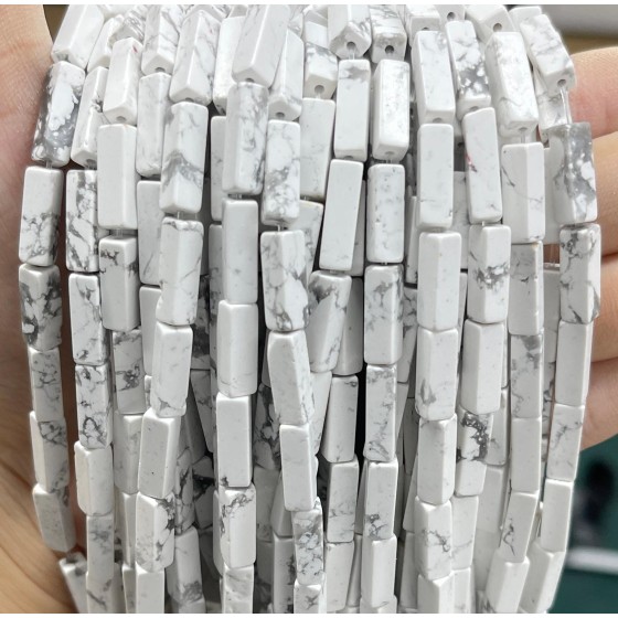 No_2478_Natural White Turquoise Rectangle Beads_4*13mm_(Sold Per Strand)