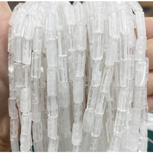 No_2485_Natural White Crystal Rectangle_4*13mm_(Sold Per Strand)