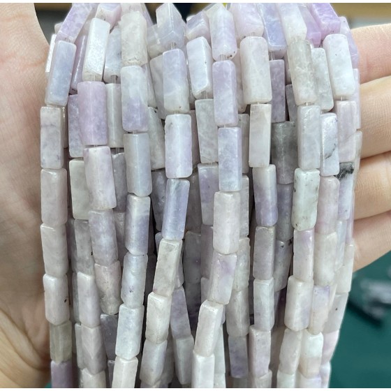 No_2486_Natural Lepidolite Rectangle_4*13mm_(Sold Per Strand)