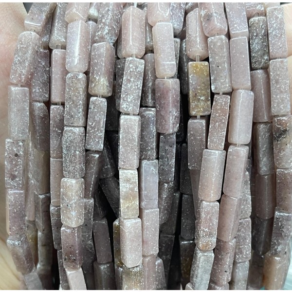 No_2490_Natural Light Purple Aventurine Rectangle_4*13mm_(Sold Per Strand)
