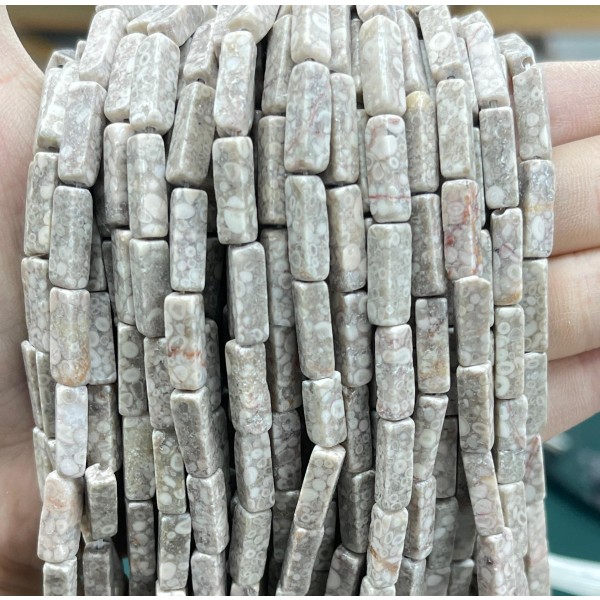No_2499_Natural Maifan Stone Rectangle Beads_4*13mm_(Sold Per Strand)