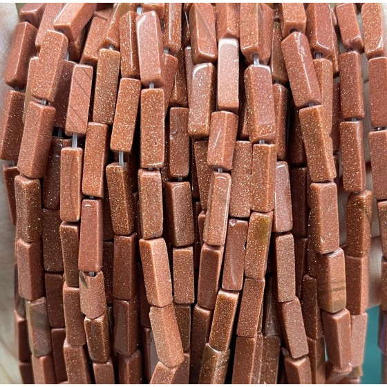 No_2504_Synthetic Golden Sand Stone Rectangle_4*13mm_(Sold Per Strand)