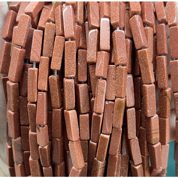 No_2504_Synthetic Golden Sand Stone Rectangle_4*13mm_(Sold Per Strand)