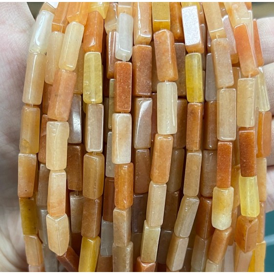 No_2515_Natural Red Aventurine Rectangle_4*13mm_(Sold Per Strand)