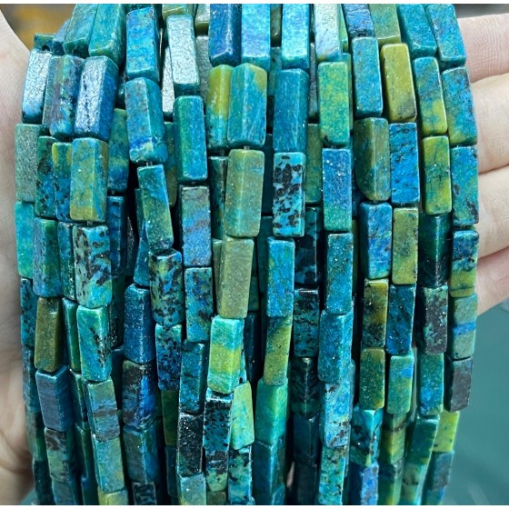 No_2516_Synthetic Chrysocolla Rectangle Beads_4*13mm_(Sold Per Strand)