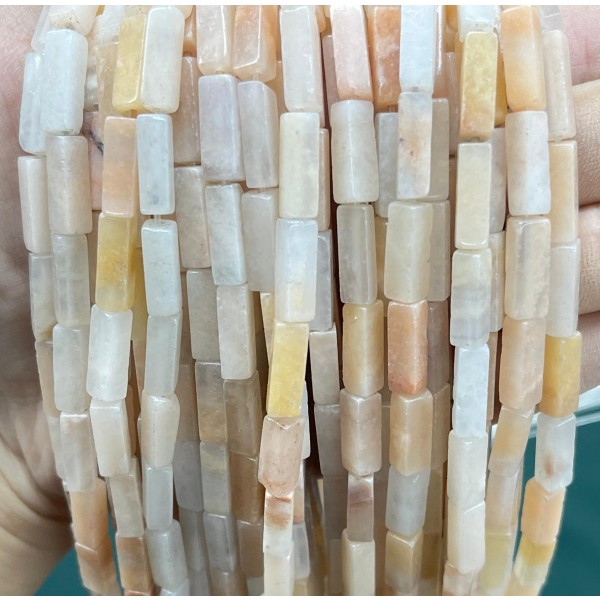 No_2523_Natural Ice Transparent Pink Aventurine Rectangle Beads_4*13mm_(Sold Per Strand)
