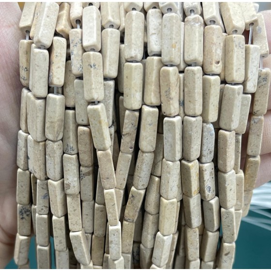 No_2532_Natural Yellow Sandstone Rectangle_4*13mm_(Sold Per Strand)