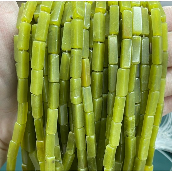 No_2534_Natural Southern Jade Rectangle_4*13mm_(Sold Per Strand)