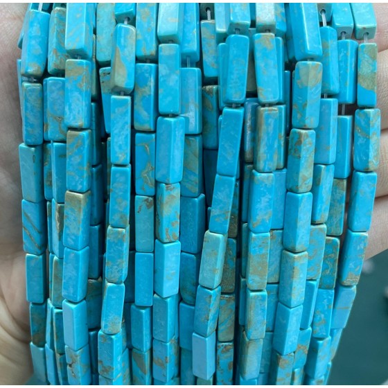 No_2535_Enhanced Blue Turquoise Rectangle_4*13mm_(Sold Per Strand)