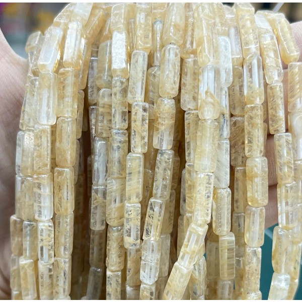 No_2537_Synthetic Watermelon Coffee Crystal Rectangle_4*13mm_(Sold Per Strand)