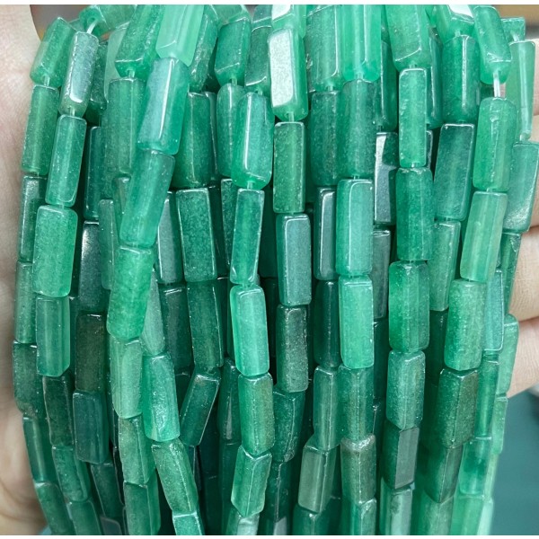 No_2538_Enhanced Green Chalcedony Rectangle_4*13mm_(Sold Per Strand)