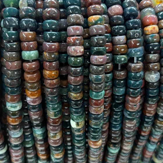 No_2561_Natural Indian Agate Tablet Spacer Beads_7*4mm_(Sold Per Strand)