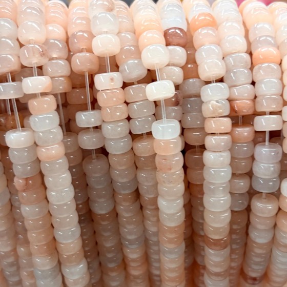 No_2566_Natural Pink Aventurine Pillow Bead_7*4mm_(Sold Per Strand)