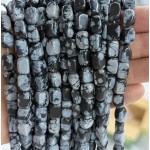 No_2573_Natural Snowflake Stone Rectangle Nugget Beads_8*12mm_(Sold Per Strand)