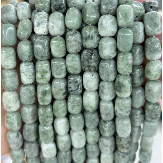 No_2588_Natural Lushan Jade Rectangle Nugget Beads_8*12mm_(Sold Per Strand)