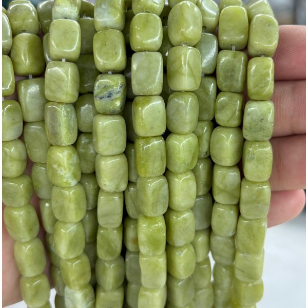 No_2596_Natural Southern Jade Rectangle Nugget Beads_8*12mm_(Sold Per Strand)