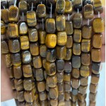 No_2604_Natural Yellow Tiger Eye Stone Rectangle Nugget Beads_8*12mm_(Sold Per Strand)