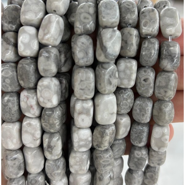No_2606_Natural Maifan Stone Rectangle Nugget Beads_8*12mm_(Sold Per Strand)