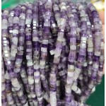 No_2623_Natural Amethyst Hexagonal Spacer Beads_4*2mm_(Sold Per Strand)
