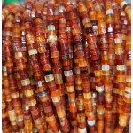 No_2624_Natural Red Agate Hexagonal Spacer Beads_4*2mm_(Sold Per Strand)