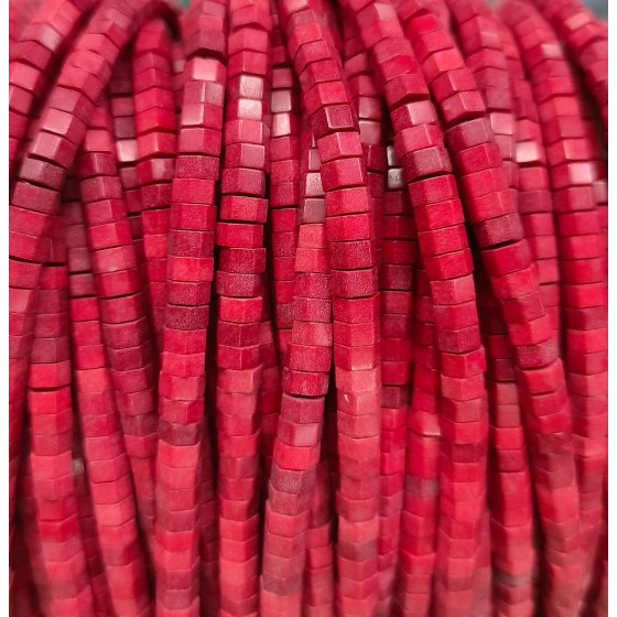 No_2630_Synthetic Red Jasper Hexagonal Spacer Beads_4*2mm_(Sold Per Strand)