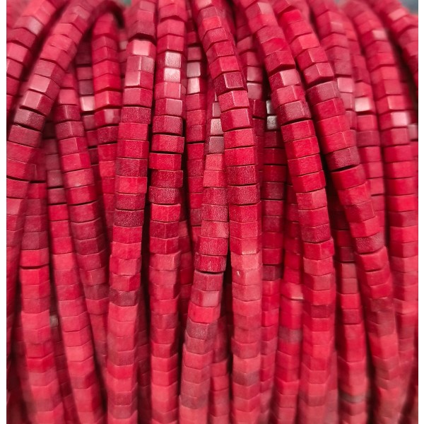 No_2630_Synthetic Red Jasper Hexagonal Spacer Beads_4*2mm_(Sold Per Strand)