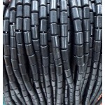 No_2643_Natural Black Stone Cylinder_5*8mm_(Sold Per Strand)