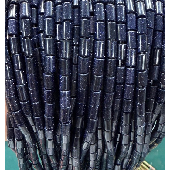 No_2646_Synthetic Blue Sandstone Cylinder_5*8mm_(Sold Per Strand)