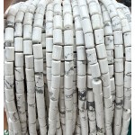 No_2657_Natural White Turquoise Cylinder_5*8mm_(Sold Per Strand)