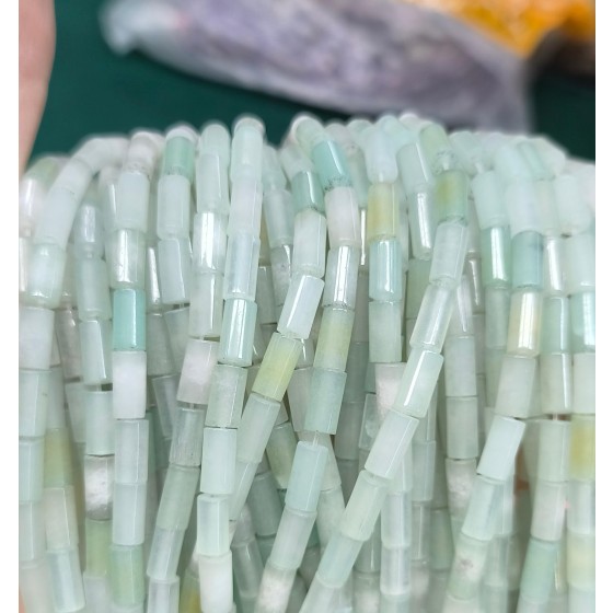 No_2670_Natural Light Amazonite Cylinder_4*8mm_(Sold Per Strand)
