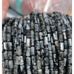 No_2676_Natural Black Labradorite Cylinder_4*8mm_(Sold Per Strand)