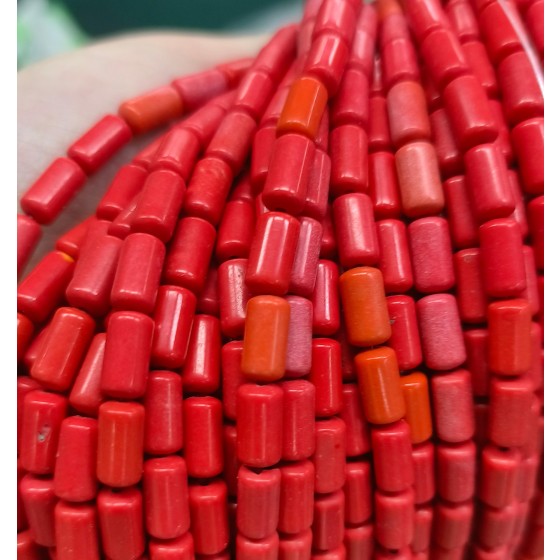 No_2694_Synthetic Red Jasper Cylinder_4*8mm_(Sold Per Strand)