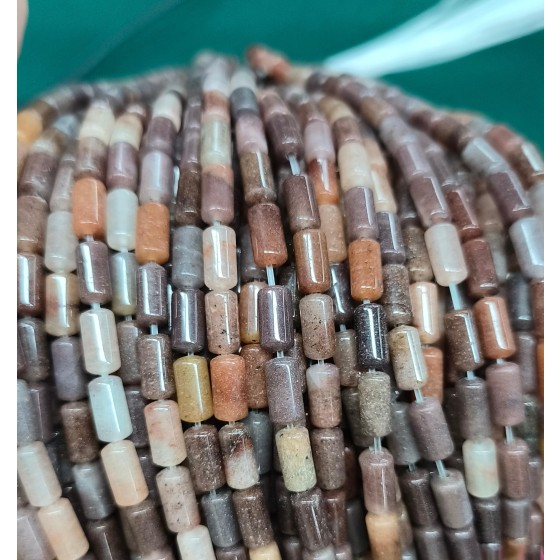 No_2697_Natural Purple Aventurine Stone Cylinder_4*8mm_(Sold Per Strand)