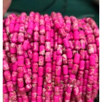 No_2699_Synthetic Rose Red Imperial Jasper Cylinder_4*8mm_(Sold Per Strand)