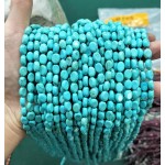 No_303_Enhanced Blue Turquoise Oval Beads_6*8mm_(Sold Per Strand)