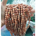 No_311_Natural Red Cotton Agate Egg Shaped Bead_6*8mm_(Sold Per Strand)