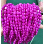 No_345_Enhanced Rose Red Chalcedony Egg Shaped Bead_6*8mm_(Sold Per Strand)