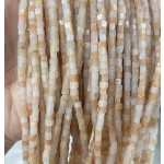 No_372_Natural Ice Transparent Pink Aventurine Cube Beads_3mm_(Sold Per Strand)