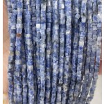 No_373_Natural Blue Spot Jasper Cube Beads_3mm_(Sold Per Strand)