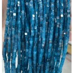 No_397_Enhanced Ink Blue Chalcedony Cube Beads_3mm_(Sold Per Strand)