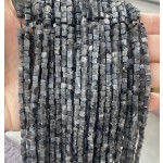 No_402_Natural Black Labradorite Cube Beads_3mm_(Sold Per Strand)